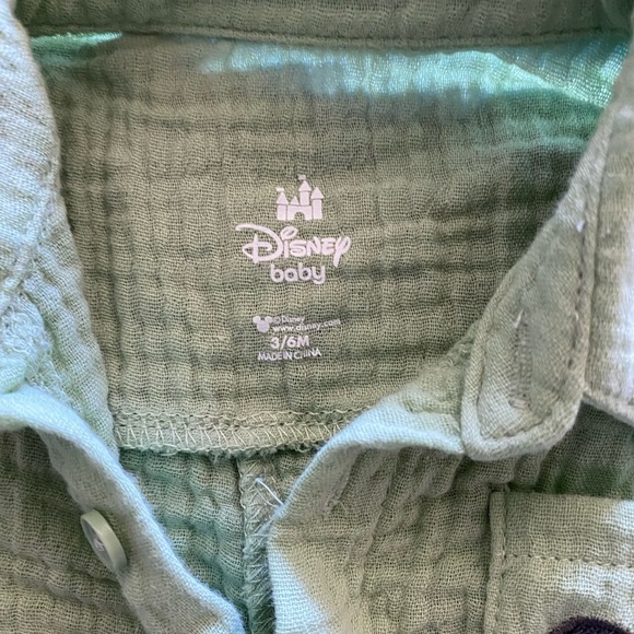 Disney Green Mickey Mouse romper with Textured Fabric - Picture 3 of 4